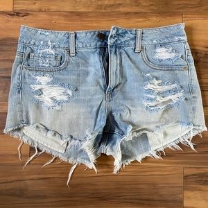 American eagle high rise jean shorts